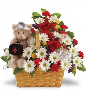 get well flower basket